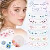 Heart and Flower Temporary Face Stickers Realistic Look Decorative Body for Women