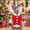 Christmas French Bulldog Resin Statue Outdoor Decoration Dog Statue Dog Figurine for Yard & Porch Decor