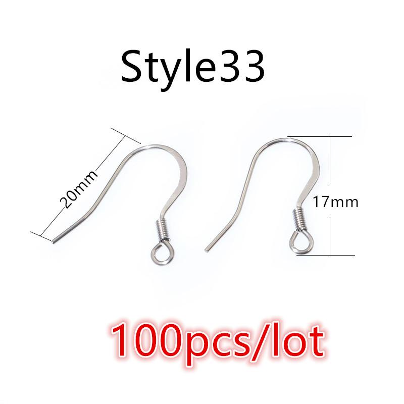  20x17mm Multi Styles Stainless steel DIY Earring Findings Clasps Hooks Jewelry Making Accessories Earwire