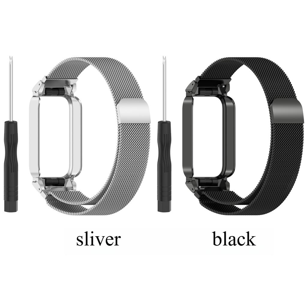 Vše v jednom Plné krytí Milánský magnetický kovový řemínek pro Xiaomi Band 11 Active Unisex 269 mm s nástroji pro bezplatnou instalaci