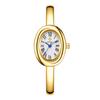 Yalalusi Gold Vintage Damen Minimalistische Quarz Oval Armbanduhr