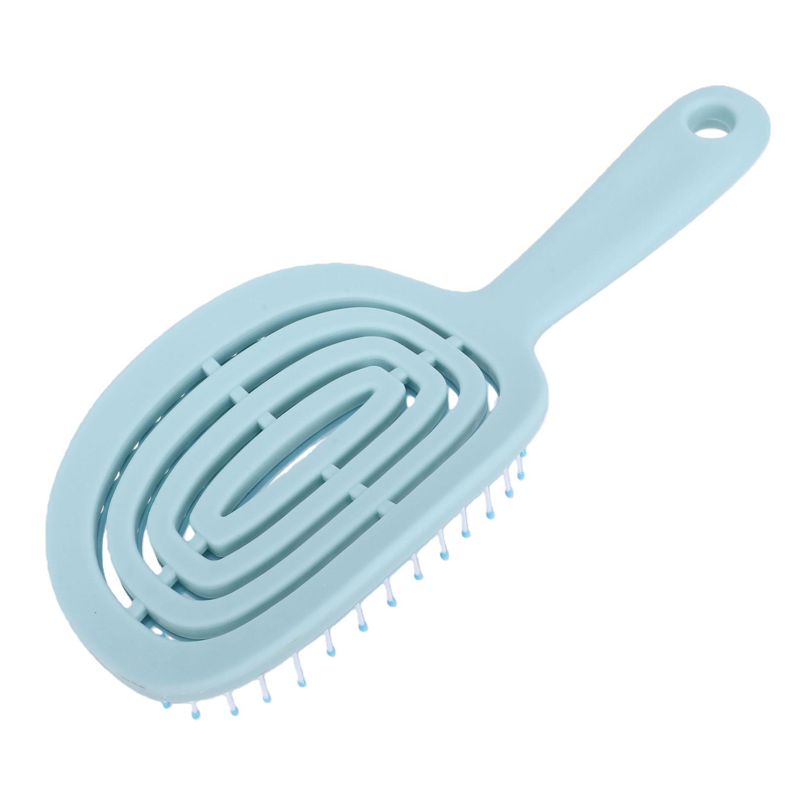 

Self Cleaning Hair Brush Vented Detangling Faster Blow Drying Brush with Removable Pad for All Hair Types Green зелений