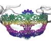 Props Masquerade Bronzing Halloween Supply Lace Masquerade Dance Masks Party Supplies Venice Mask