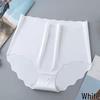 One-Piece Seamless Ice Silk High-Waist Hip-Lifting Women's Underwear with Wavy Edge and Breathable Pure Cotton Crotch.