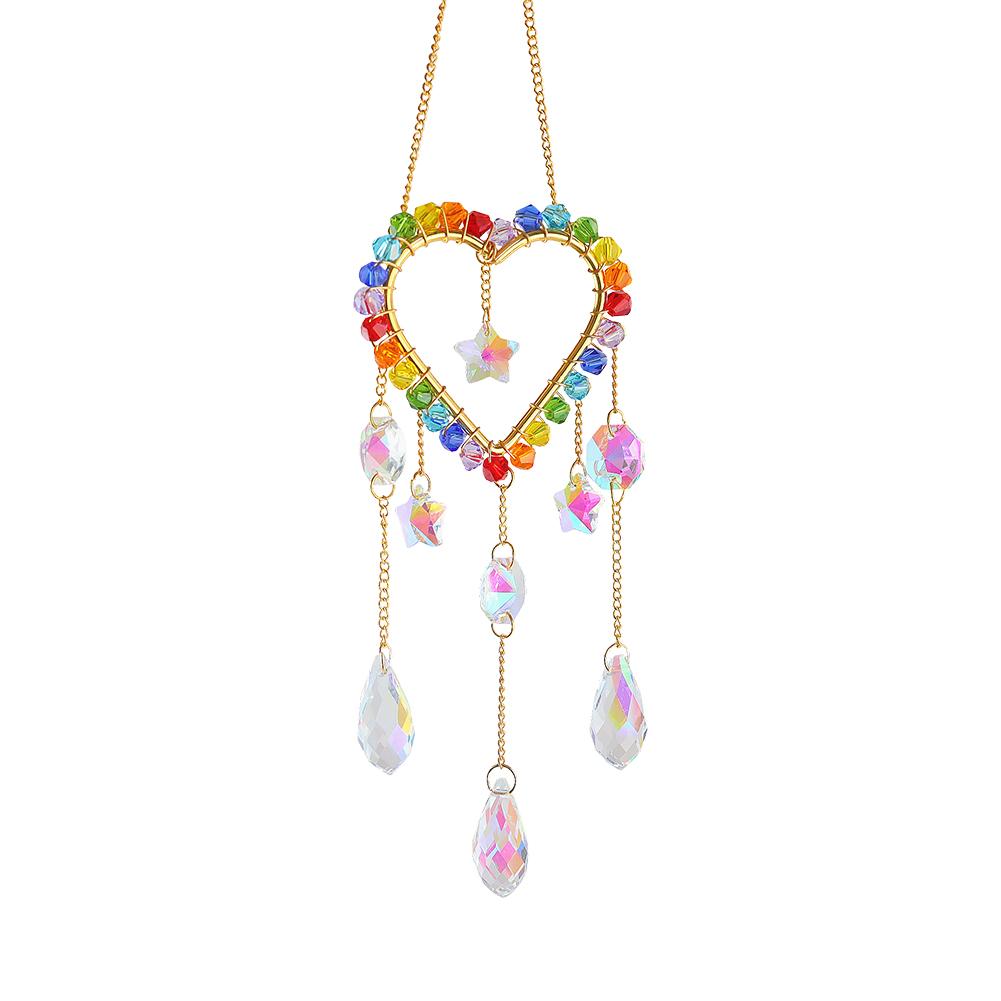 Colorful Beads Crystal Light Collection Pendant Window Accessories Crystal Pendant Crystal Wind Chimes Outdoor Garden Decoration