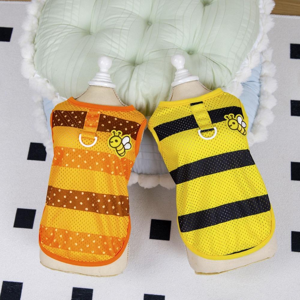 Mesh Dog Vest Bee Pattern Puppy Clothing Lovely Dog T-Shirt  Outdoor
