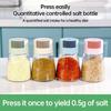 4Pcs 0.5g Quantitative Salt Glass Bottle Press Type Sealed Condiment Jars  Professional Cooking