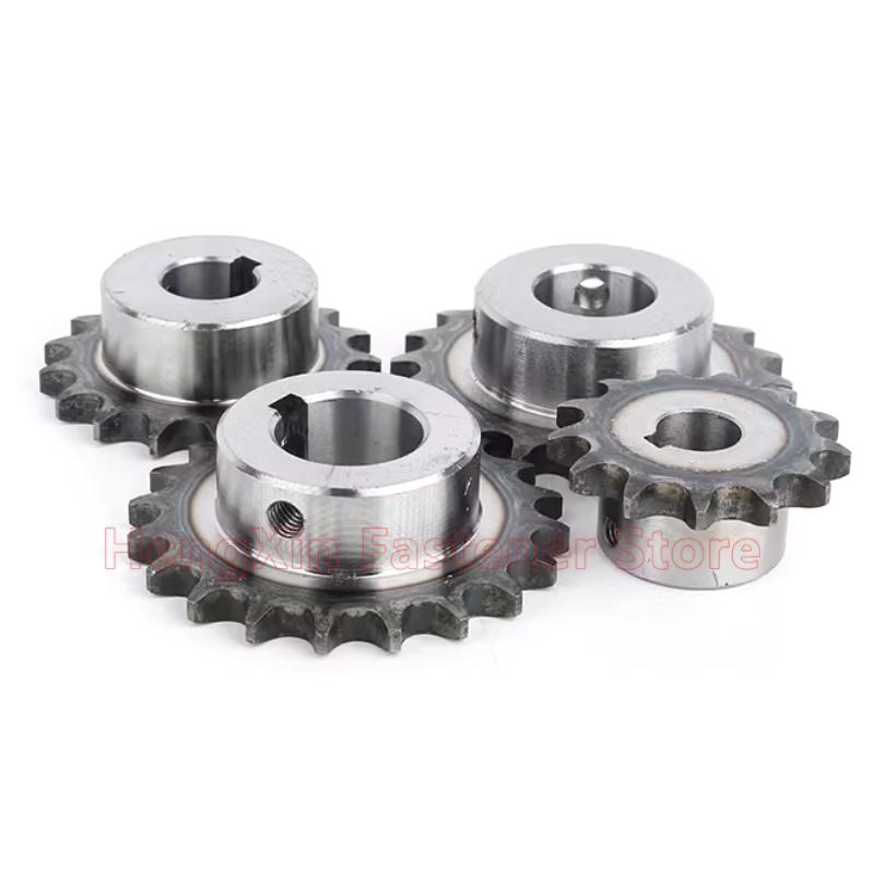1pcs 20T-30T 06B Industrial Drive Sprocket Wheel 45# Steel Chain Gear 20 21 22 23 24 25 26 27 28 29 30 Teeth Keyway Bore 10-35mm