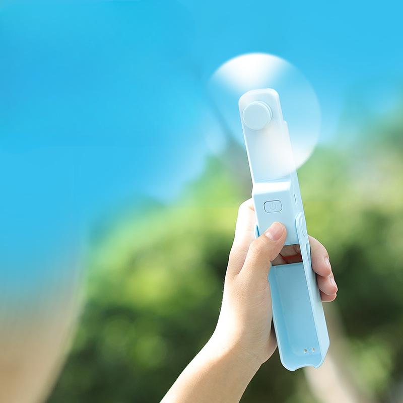 Pocket Folding Handheld Electric Fan Outdoor Portable Mini Fan Charging Style Summer Heat Dissipation and Cool Outdoor Product