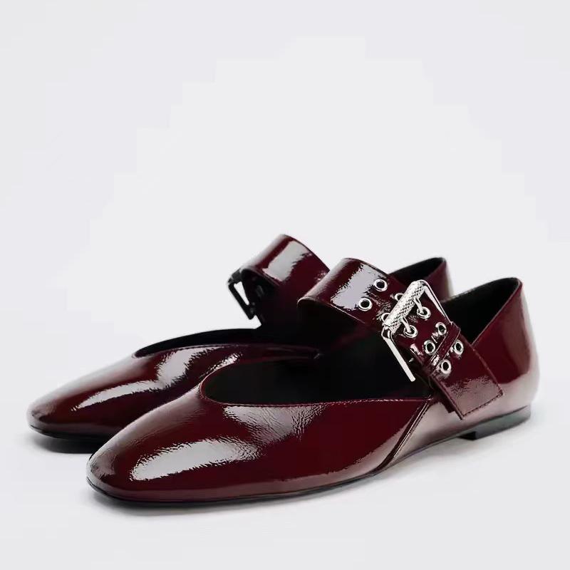 

Женские туфли на плоской подошве весна-осень с круглым носком ретро повседневные лоферы модные балетки женские 41