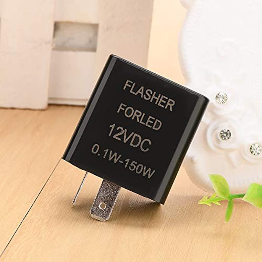 AMMUS [Set mit 2] 2-Pin IC Blinkrelais, Hifra-Prävention, LED, Honda, Yamaha,