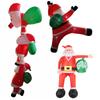 Christmas Inflatable Outdoor Decoration Climbing Santa Claus Gingerbread Inflatable Santa Claus Outdoor with Elf & Reindeer Deco