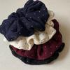 Fabric Polka Dot Large Intestine Hair Band for Women Fabric High Elasticity Hair Tie Bun Simple Ponytail Bow Knot Hair Accessory