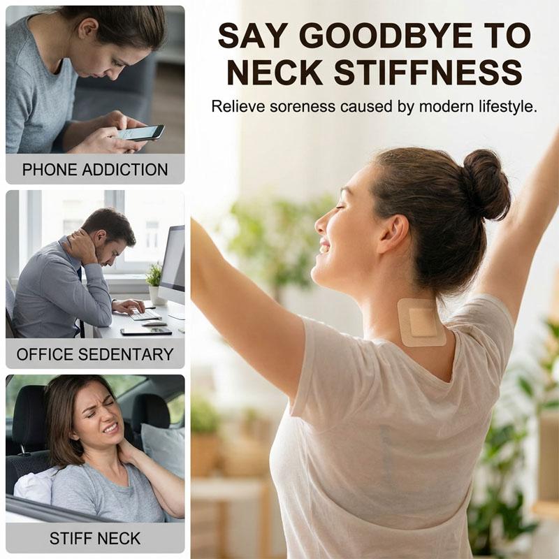 Japanese Technology Neck Pain Relief Patch - Self-Heating Deep Penetration Herbal Plaster for Stiff Neck, Shoulder Soreness & Muscle Tension