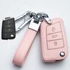 ycpry6 Car Key Case Bag Cover For Volkswagen VW Polo Golf 7 MK7 Passat Tiguan MK2 Beetle Caddy T5 Up Eos Skoda Octavia Seat Leon Altea