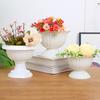 Runder Mini-Blumentopf aus Kunststoff Vintage Schreibtisch-Pflanzenbehälter für Kräuter Entwässerung Bereit Innen Außen Pflanzgefäß für Zuhause Büro Garten