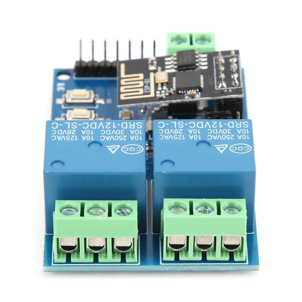 2?Way WiFi Relémodul for Android Mobiltelefon APP Trådløs Fjernkontrollbryter 12V ESP8266