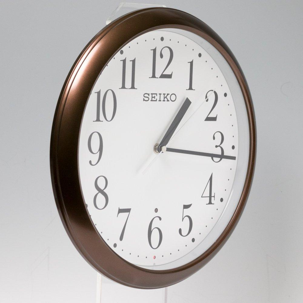 Seiko Clock Wall Radio Brown KX218B Clock, Controlled, Analog, Metallic,