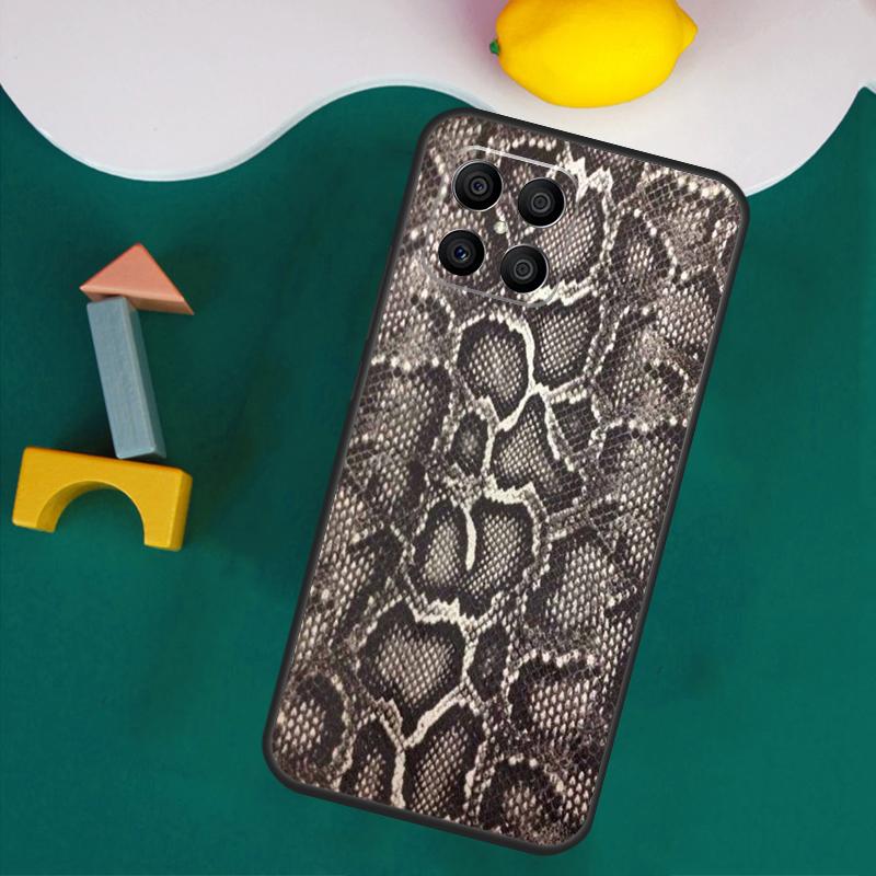Snake Skin Case For Honor Magic 7 5 6 Lite Honor 200 Pro 50 70 90 Lite X9a X8a X8 X9 X8b X9c X9b Cover