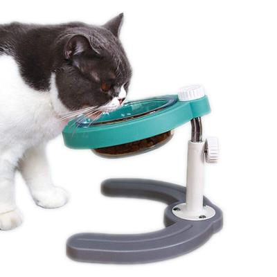 WZ PET Dog and Cat Food Bowl Stand, Adjustable Height, 10-Degree Slanted Bowl Rack, Non-Slip, Removable, Easy To Clean, Machine Washable, for Dogs and