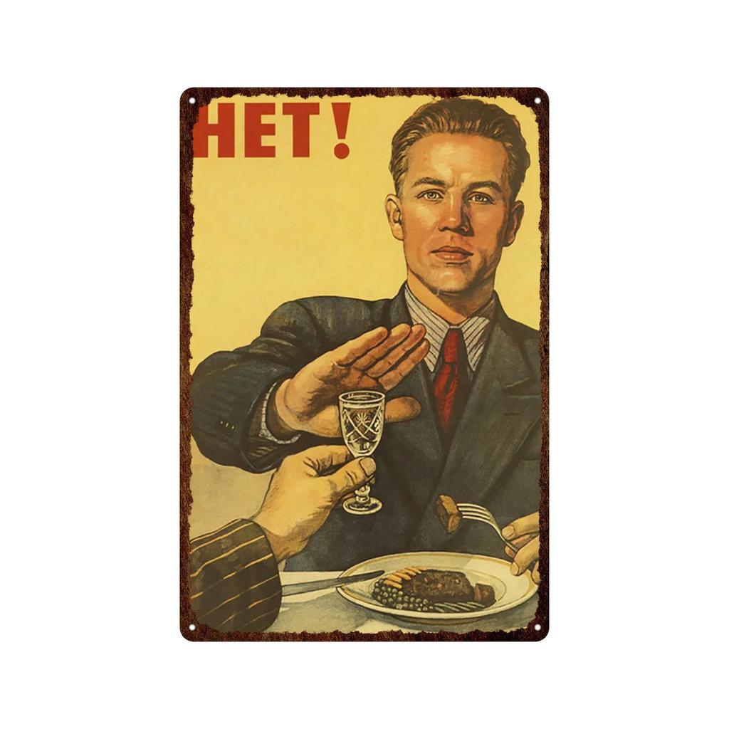 Soviet Union Russia Space Race Poster Vintage Metal Tin Sign Decor BarGarage Cafe Decorative Wall Plates Plaques USSR Retro S