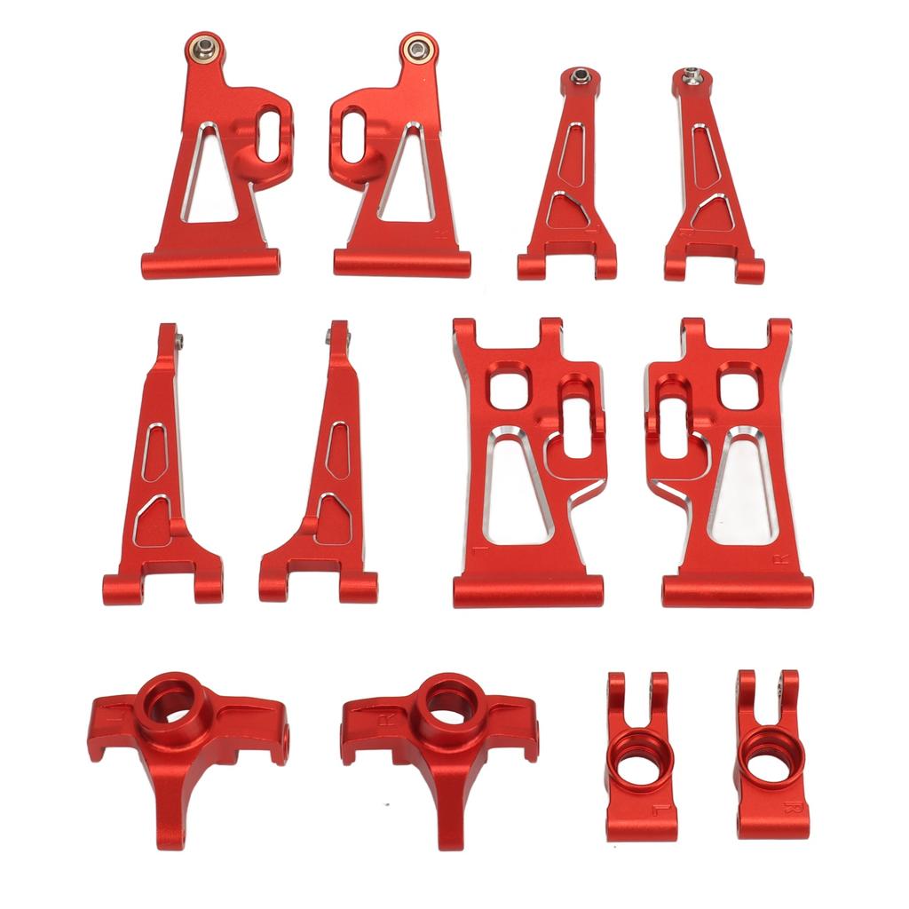 RC Car Suspension Arm Aluminum Alloy Front Rear Suspension Arm Steering Cup Rear Axle Holder Set Upgraded Parts for MJX 14210 14209 1Celsius14 RC Car