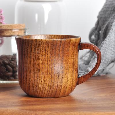Natuurlijke houten beker hout koffie thee bier sap melk water mok handgemaakt