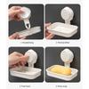 2pcs Suction Cup Soap Dish Soap Holders Wall Mounted Not Drilling Required Soap Box For Bathroom And Kitchen Soap Rack