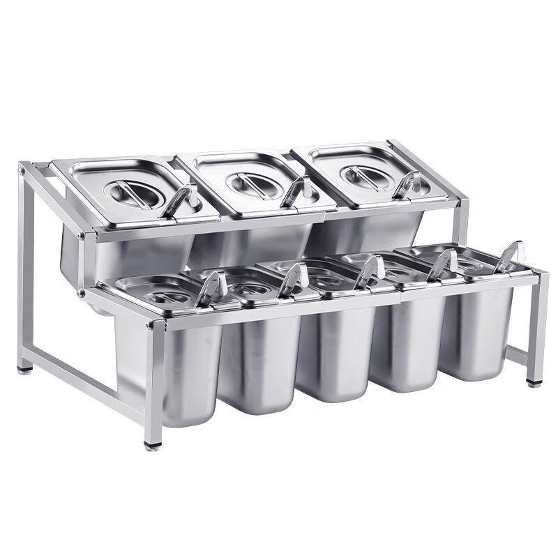 Nerezový stojan na dávkovače omáček Meishangyuan