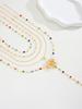5 Pcs Vintage Floral Colorful Crystal Tassel Necklace Set for Women Exquisite Shiny Rhinestone Choker Boho Party Jewelry Gifts