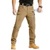 Men Cargo Pants Multi Pocket Outdoor Straight Fit Durable Utility Trousers with Belt Loop Zipper Closure