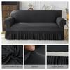 Elastic Sofa Covers For Living Room With Skirt Stretch Armchair Sofa Slipcover 1 /2 /3 /4 Seater Corner Elastic Chair Protector
