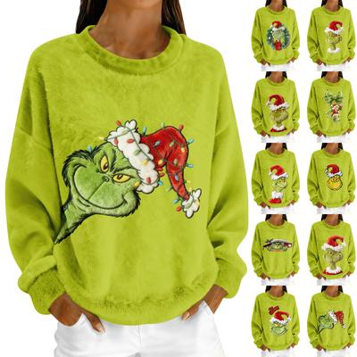 Women's Fleece Hoodie Long-Sleeve Round  Neck Casual Comfortable Loose-Fit Lightweight Women's Hoodie