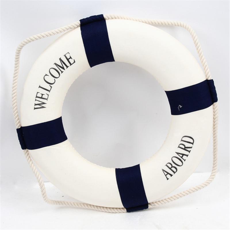 

Морской стиль Добро пожаловать Декоративный Красно-синий Спасательный круг Дом Морской Пляжный Настенный Декор Поделки Спасательный круг Украшение для гостиной 14cm синий