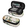 Pen Case Roomy Interior 300D Polyester Smooth Zipper with Main Pocket Mesh Layer and Removable Pen Divider for Classroom Use
