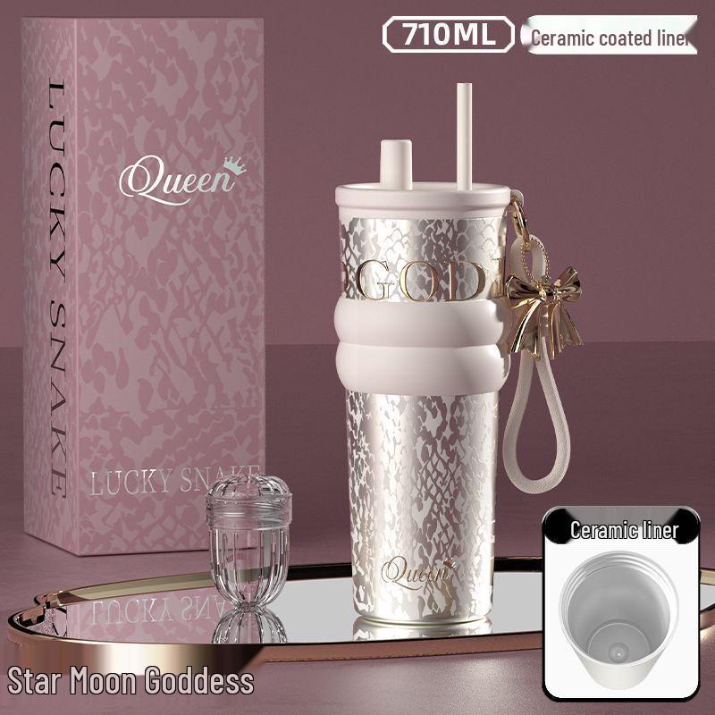 

Star Moon Goddess Ceramic Insulated Straw Cup Gift Set