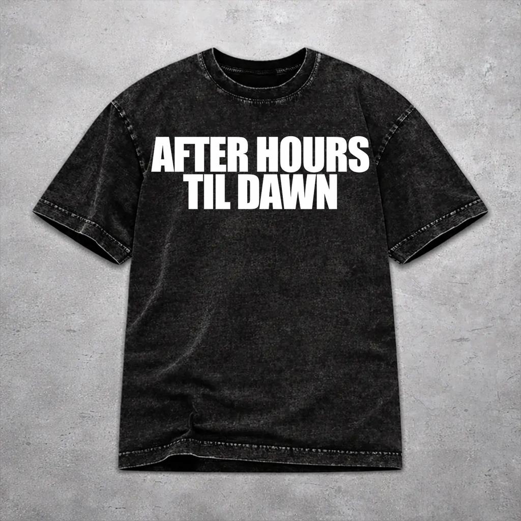 Oversize The Weeknds After Hours Til Dawn Tour 2026 Apparel T-Shirts for Men Women Washed Cotton Tee Shirts Clothing