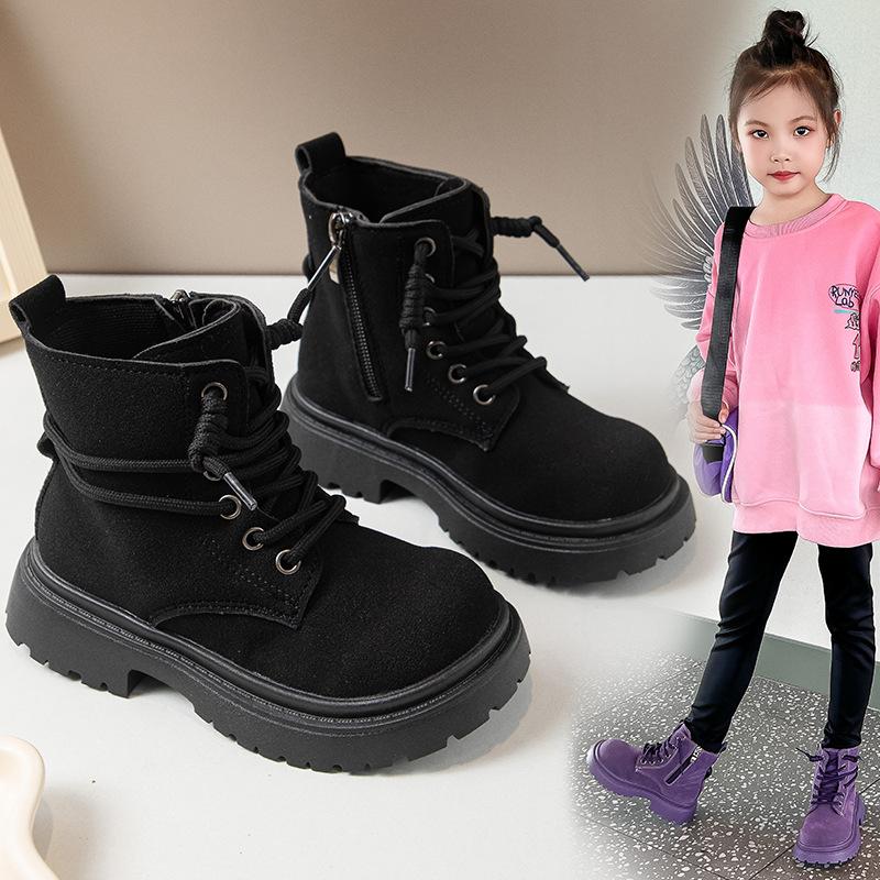 

Kids All Black Non Slip Chunky Sole Martin Boots 26 чорний