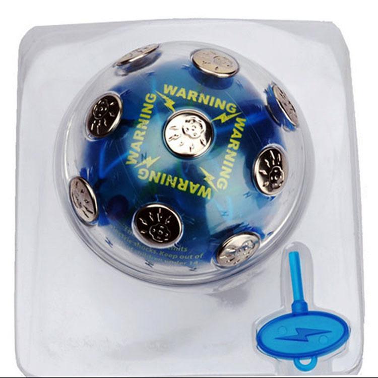 

И Сине-золотая электронная игрушка Шокирующий мяч для веселых розыгрышей и развлечений синий