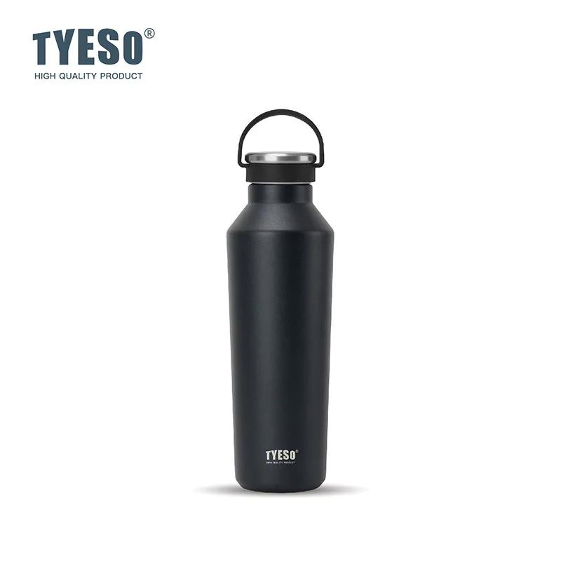 Tyeso 500ML Thermos Vacuum Insulated Water Bottle Durable Leak-Proof for Outdoor Sports Matte Finish Carry Portable Handle