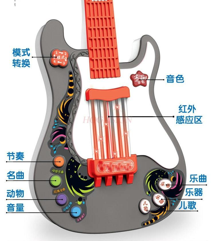 Children'S Simulated Electronic Guitar Playing Boys Beginners Children'S Musical Instruments Girls' Toys 3-10 Years Old
