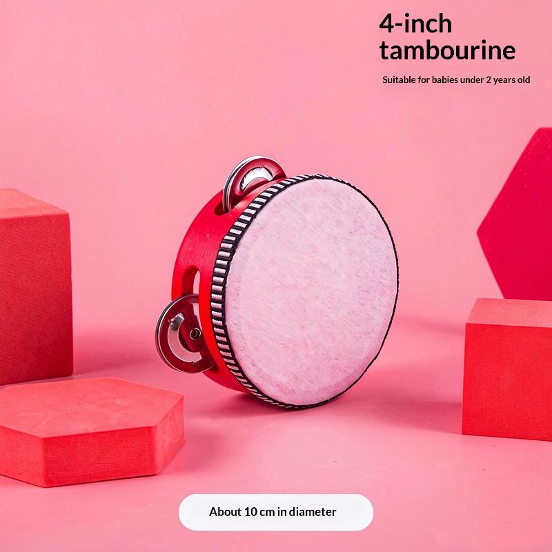 Dance Concert Tambourine Rhythm Instrument Handheld Percussion Instruments For Children Hand-Drum Dance Teaching Aids