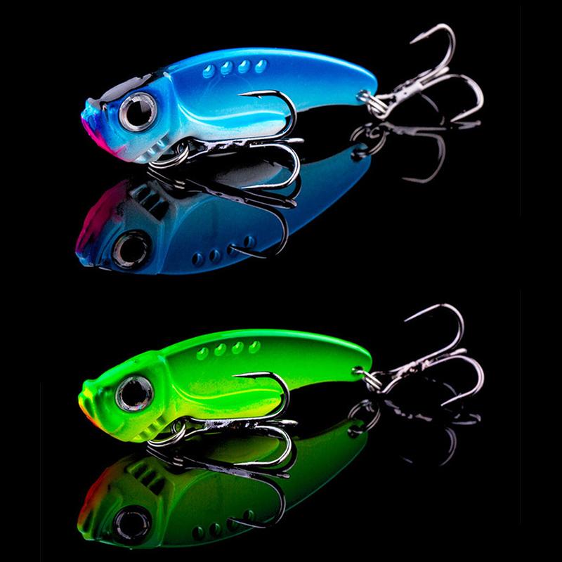 Metal Vib Blade Návnada Rybaření Vibrace 3D tvrdá nástraha Trojháček Náčiní Pesca Návnada