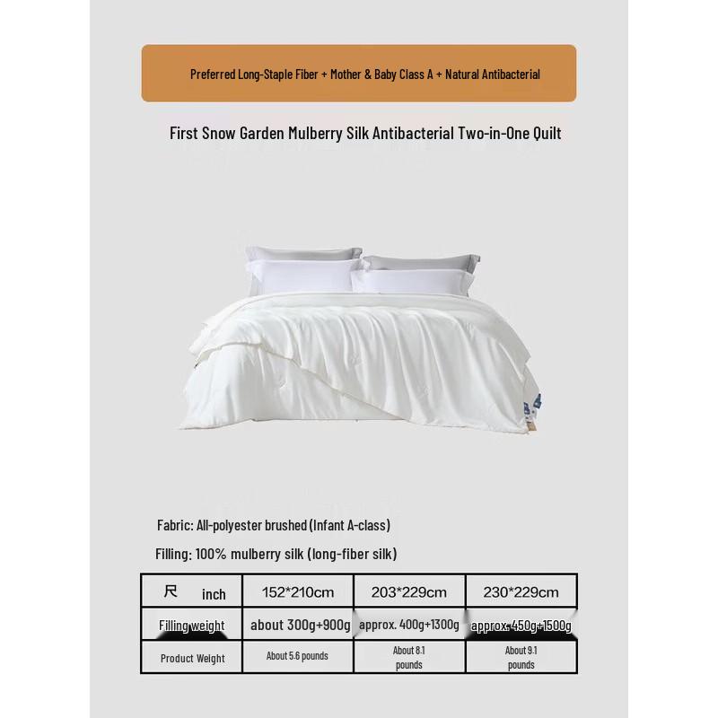 FUANNA Mulberry Silk All-Season Parent-Child Duvet Set