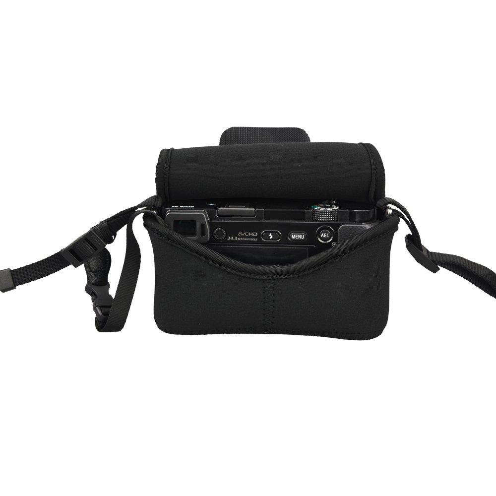 JJC Camera Case for Mirrorless Camera Compatible with Leica 7 Sony A6000 A6100 A6300 A6400 A6500 E Lens RX1R RX1 D-LUX ZV-E10 + 16-50mm DSC-RX1RII