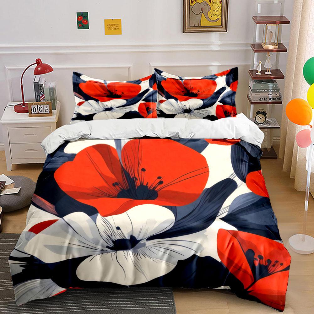 Elegant Floral Three-Piece Set For Decor Kid'S And Adults' Bedroom Decor, Exquisite Three-Piece Bedding Set Gift
