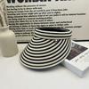 Classic Plaid Striped Bucket Hat Spring and Summer New Thin Temperament Bucket Hat Showing Small Face Showing Small Tide