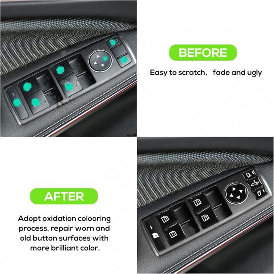 G Car Power Window Glass Lift Switch Trim Covers Interior Door Armrest Button Stickers for Mercedes Benz A B C E Cla G Gla Gle Gl Ml Glk Gls CLS