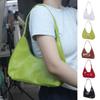 Anti-Splash Water Underarm Bag Solid Color PU Leather Shoulder Bag Soft Women Hobo Bag  Girls