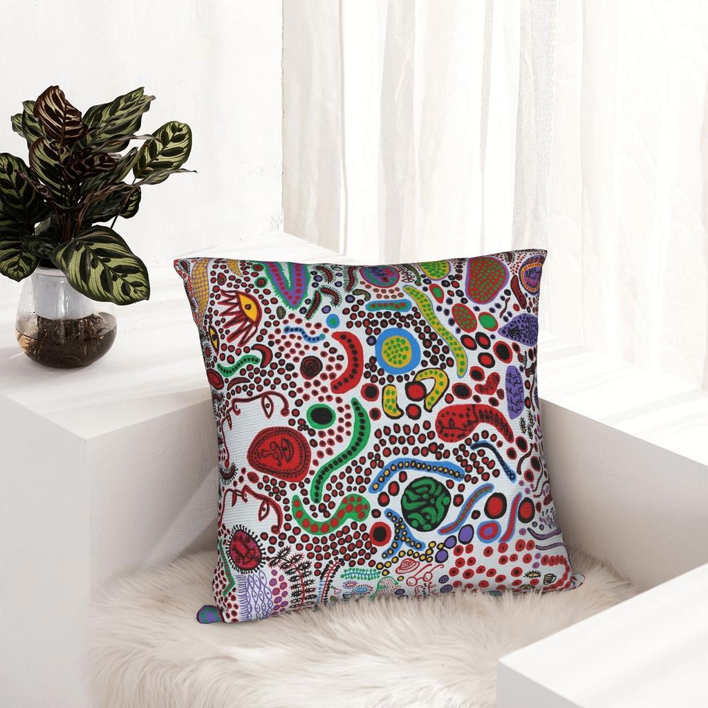 Yayoi K-Kusama Pillowcase Double-Sided Printing Polyester Cushion Cover Decor Throw Pillow Case Cover Home Square 45X45Cm